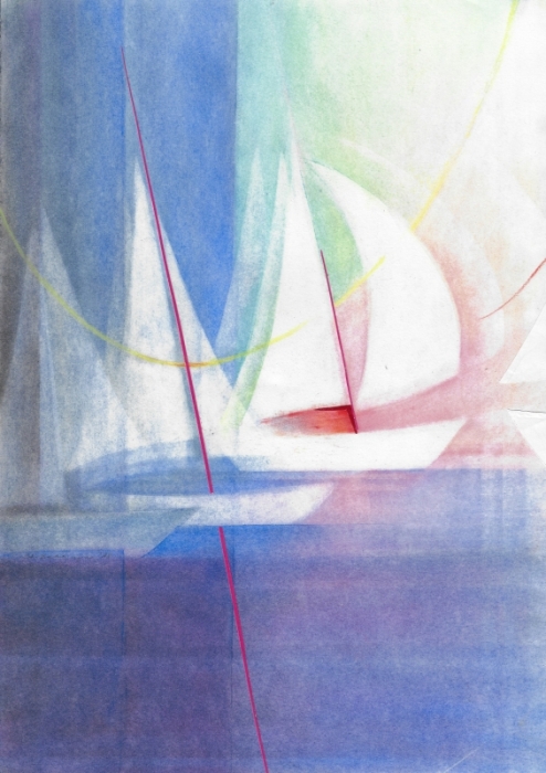 `Sail away` ( Pastellkreide 30x40cm ) auch als Karte erhältlich